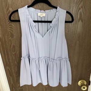 Loft Periwinkle Peplum Top